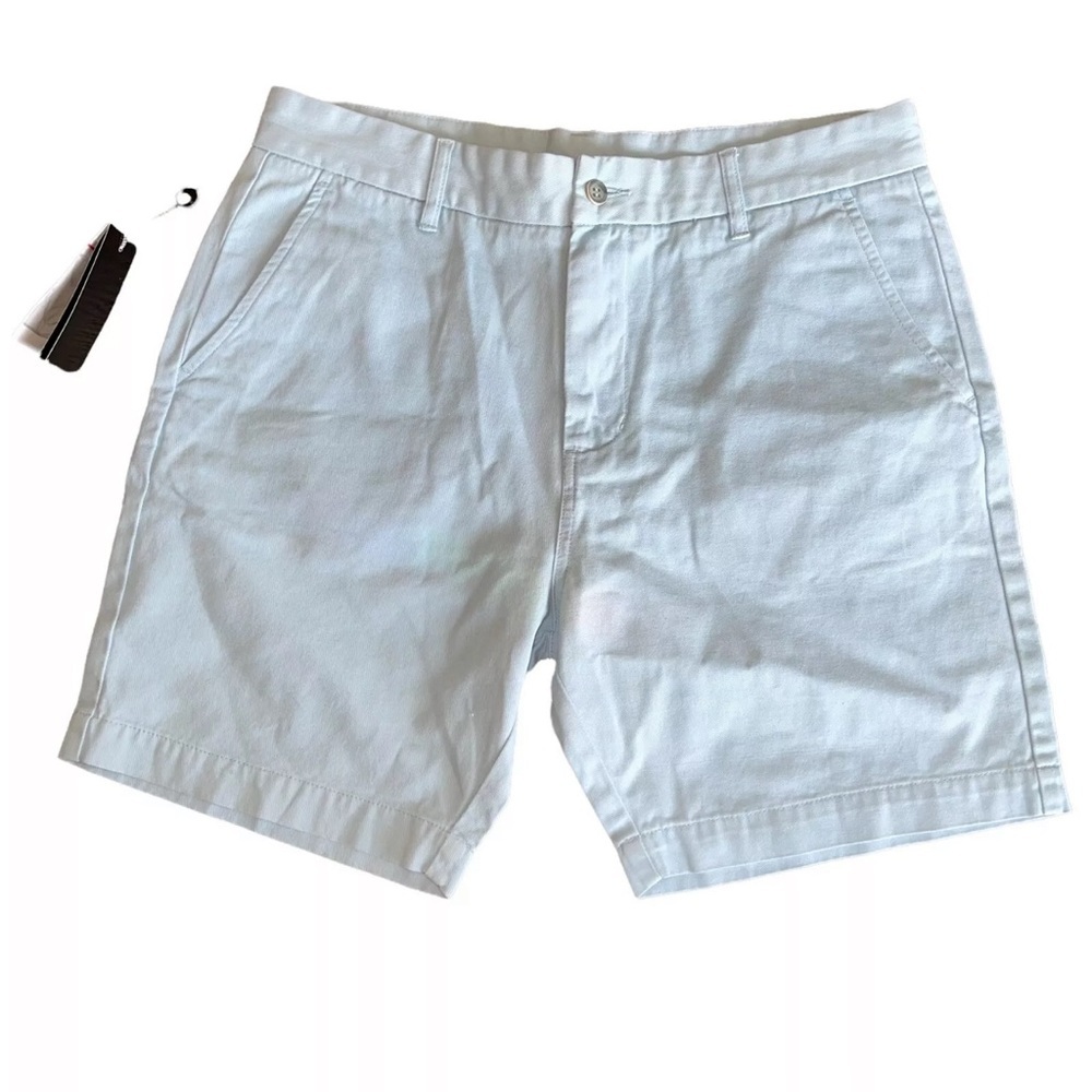 Oxford Men's Chambray Blue Henry Chino Shorts NWT $129 32 Cotton New - Picture 3 of 8